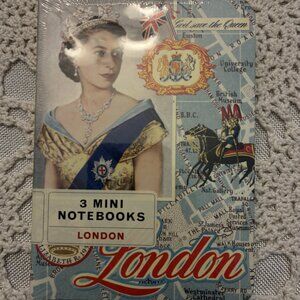 172 Set of 3 Mini Notebooks, London, NWOT